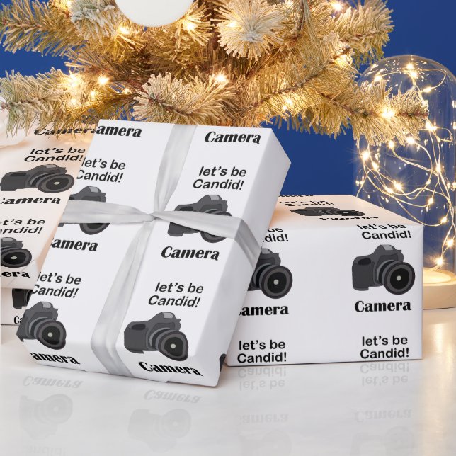 Camera Photography Candid Photographer Geschenkpapier (Feiertage)