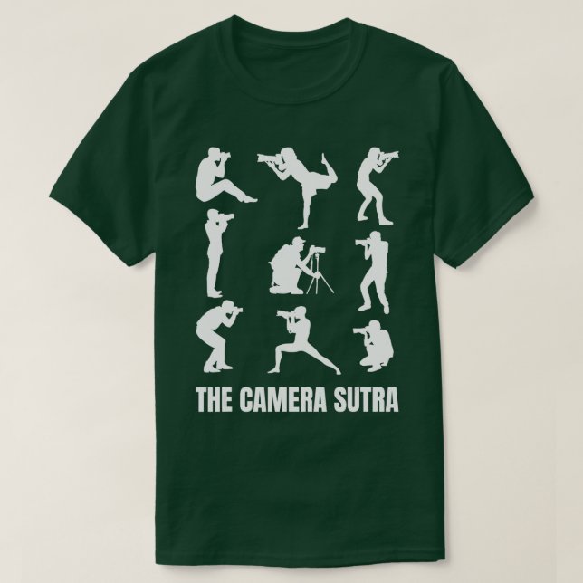 Camera Sutra Funny Fotograf T-Shirt (Design vorne)