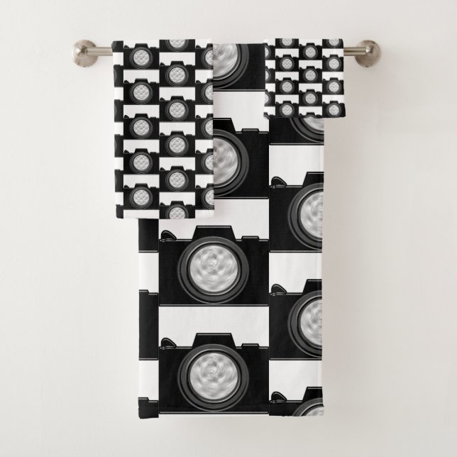 Camera Theme Bath Handtuch Set (Insitu)