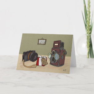 Caméra vintage - carte Fête des pères