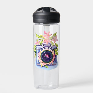 Caméra Vintage personnalisée Bouteille d'eau flora
