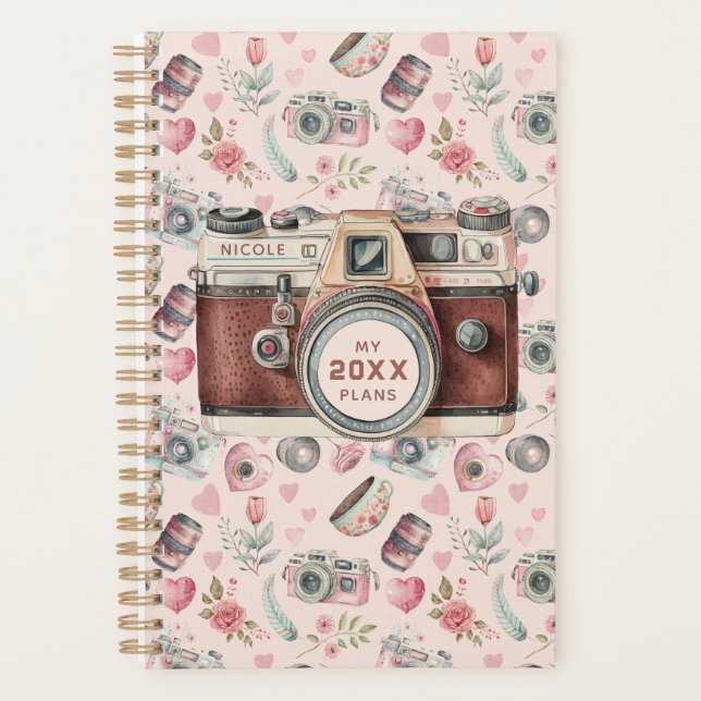 Caméra Vintage rose (Devant)