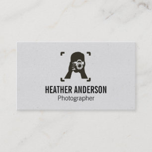 Cameraman Holding Camera Visitenkarte