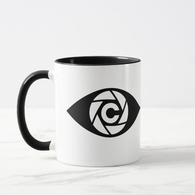 Caméraman Mug à deux tons - La clique (Gauche)