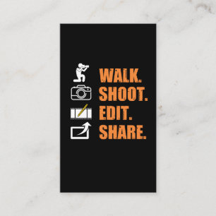 Cameraman Sprichwort Walk Shooting Edit Share Funn Visitenkarte