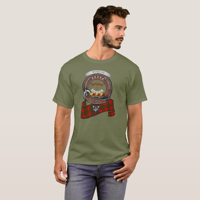 Cameron Clan Abzeichen Adult T-Shirt (Vorne ganz)