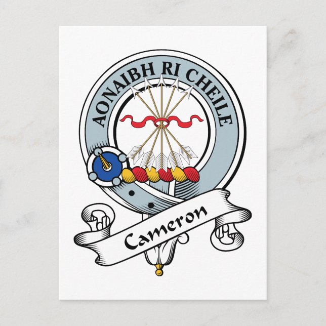 Cameron Clan Abzeichen Postkarte (Vorderseite)