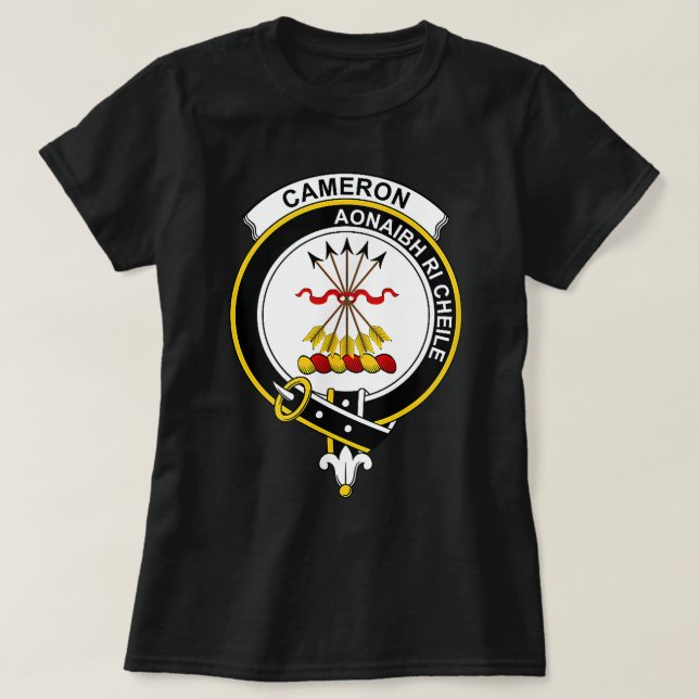 Cameron Coat of Arms  Family Crest  T-Shirt (Design vorne)