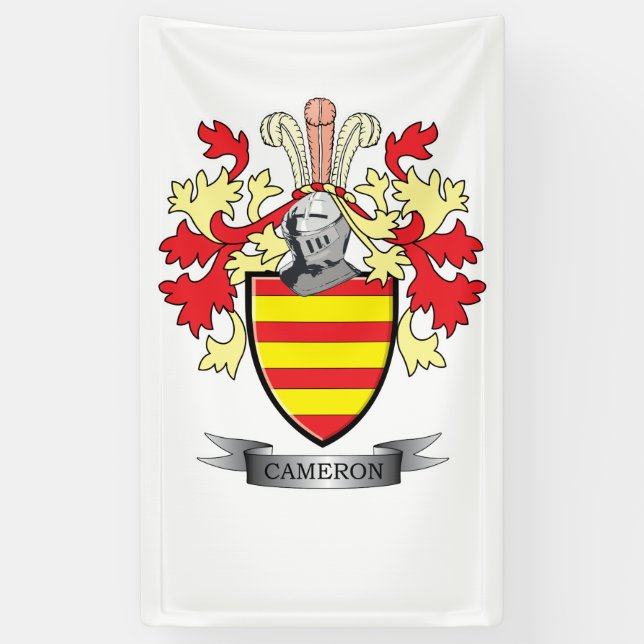 Cameron-Familienwappen-Wappen Banner (Vertikal)