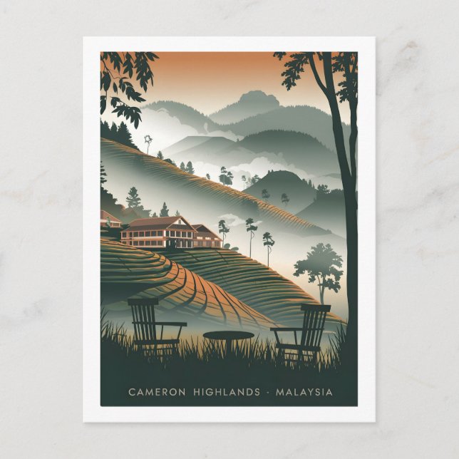 Cameron Highland Malaysia Postkarte (Vorderseite)