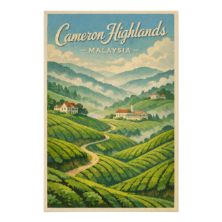Cameron Highlands, Malaysia travel Poster