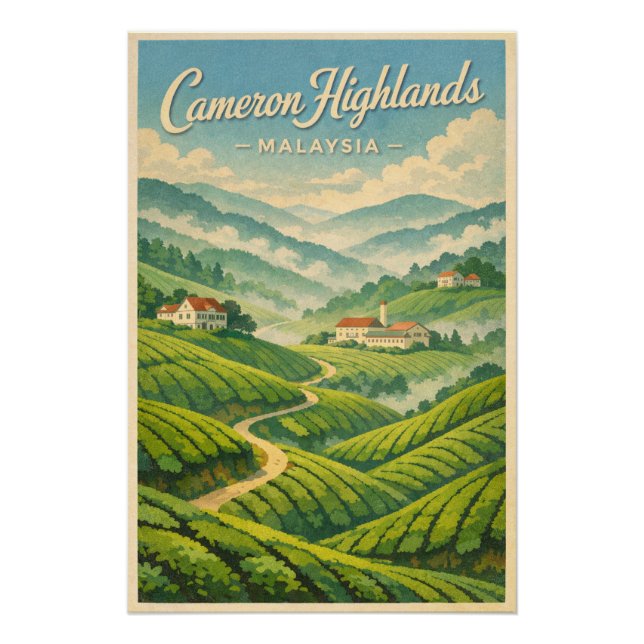 Cameron Highlands, Malaysia travel Poster (Vorderseite)
