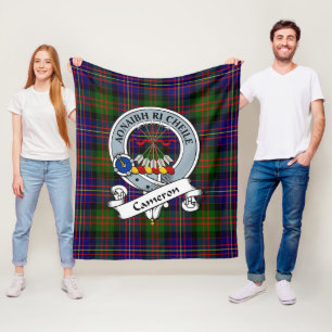 Cameron Of Erracht Moderne Clan-Abzeichen-Tartan K Fleecedecke