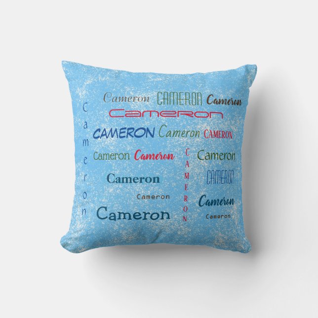 Cameron Personalisiert vielen Namen benutzerdefini Kissen (Vorderseite)
