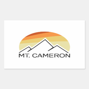 Cameron Retro Rechteckiger Aufkleber