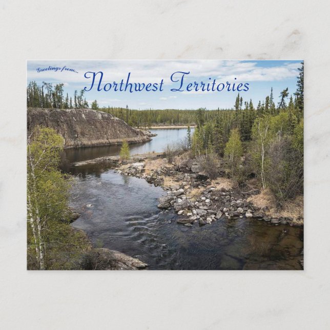 Cameron River Ingraham Trail Northwest Territories Postkarte (Vorderseite)