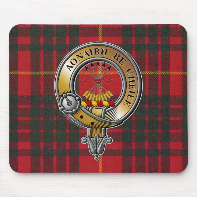 Cameron Tartan & Abzeichen Mousepad (Vorne)