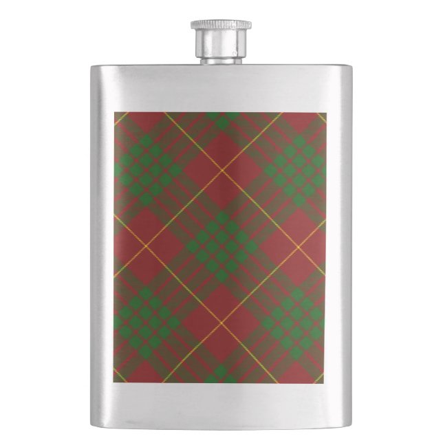 Cameron Tartan Rot kariert Flachmann (Vorderseite)