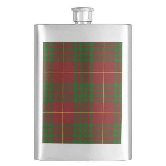 Cameron Tartan Rot kariert Flachmann (Vorderseite)