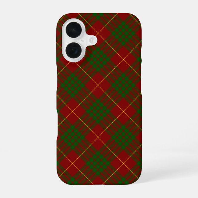 Cameron Tartan Rot kariert iPhone 16 Hülle (Rückseite)