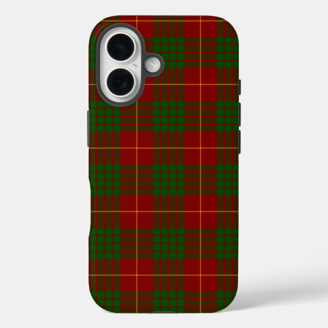 Cameron Tartan Rot kariert iPhone 16 Hülle (Rückseite)