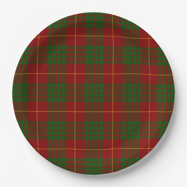 Cameron Tartan Rot kariert Pappteller (Vorderseite)