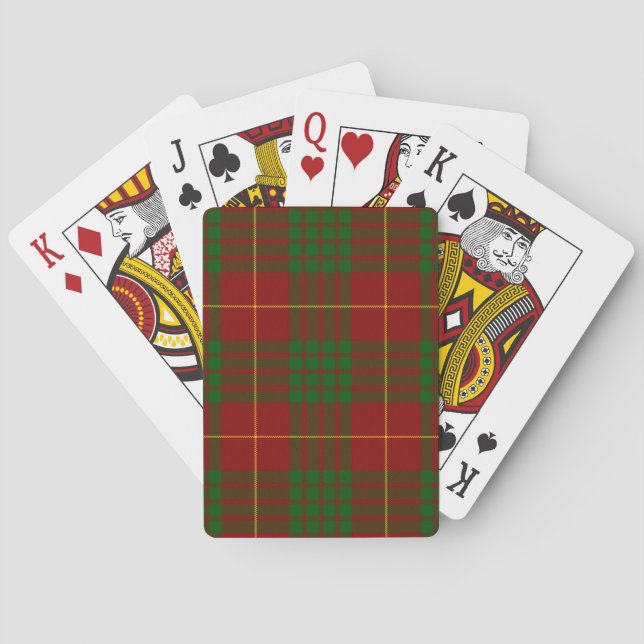 Cameron Tartan Rot kariert Spielkarten (Rückseite)