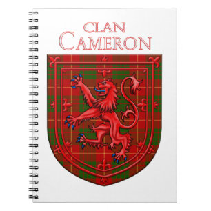 Cameron Tartan Scottish Kariert Lion Rampant Notizblock