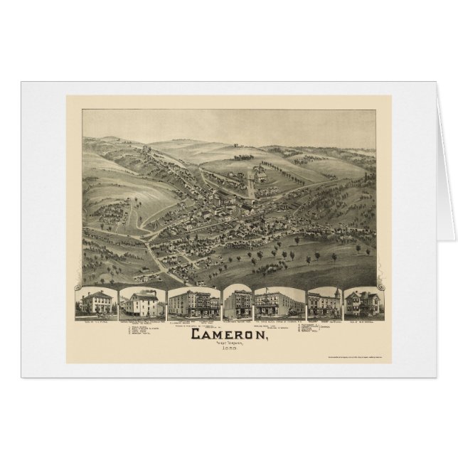 Cameron, WV panoramische Karte - 1899 (Vorderseite (Horizontal))
