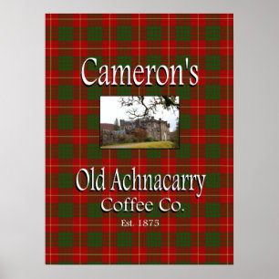 Camerons alter Achnacarry-Kaffee Co. Poster
