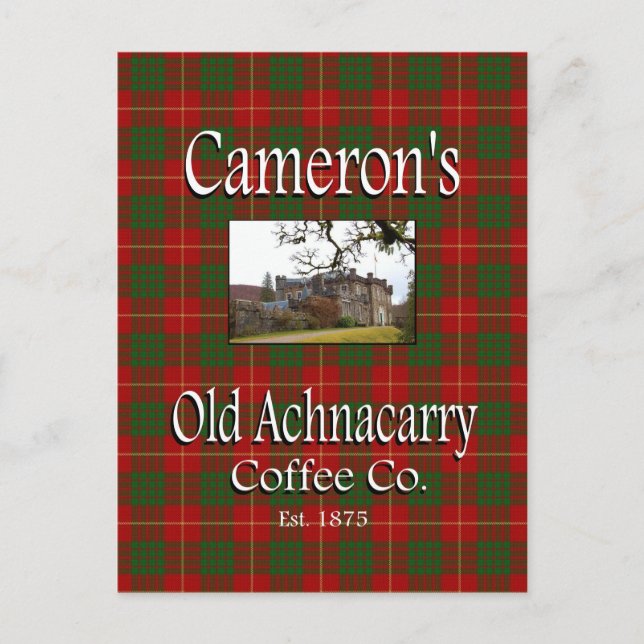 Cameron's Old Achnacarry Coffee Co. Postkarte (Vorderseite)