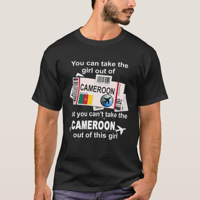 Cameroon Boarding Pass  Cameroon Girl  Cameroon T-Shirt (Vorderseite)