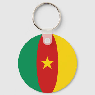 Cameroon Fisheye Flag Schlüsselanhänger