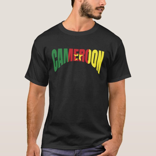 Cameroon  flag Africa patriotic hikers backpackers T-Shirt (Vorderseite)
