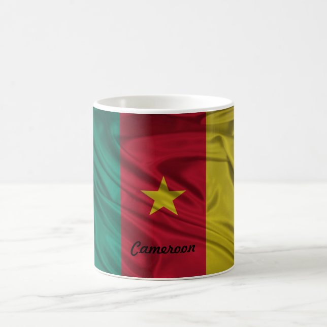 Cameroon-Flaggen-Tasse Kaffeetasse (Mittel)