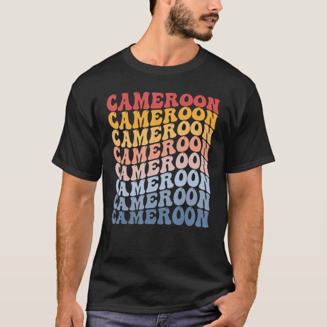 Cameroon Groovy Retro Cameroonian T-Shirt (Vorderseite)