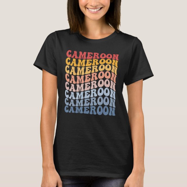 Cameroon Groovy Retro Cameroonian T-Shirt (Vorderseite)