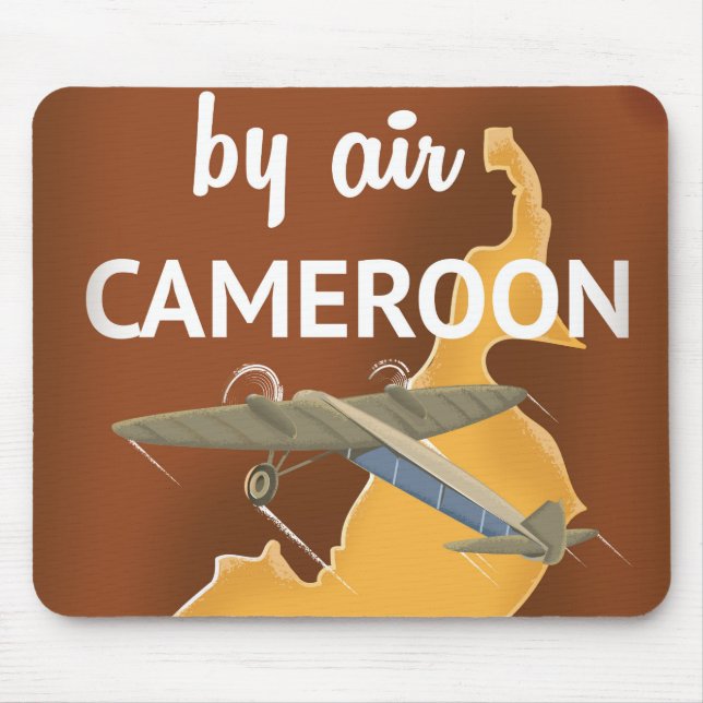 Cameroon Vintage Travel Poster Mousepad (Vorne)