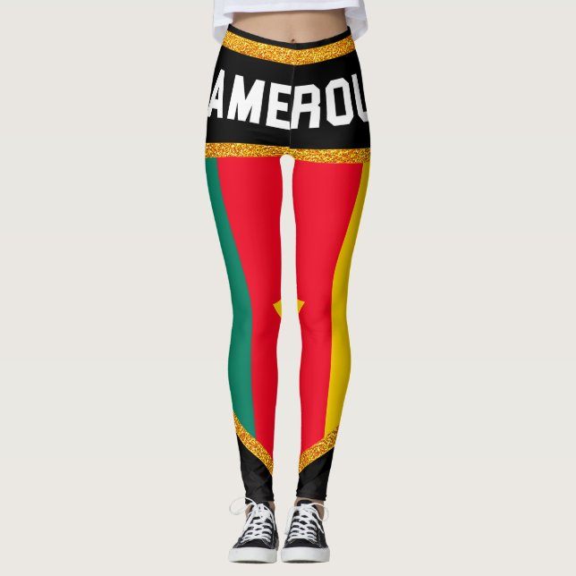 Cameroun Flag Leggings (Vorderseite)