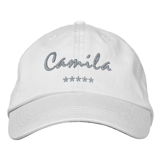 Camila Name Bestickte Baseballkappe (Vorderseite)