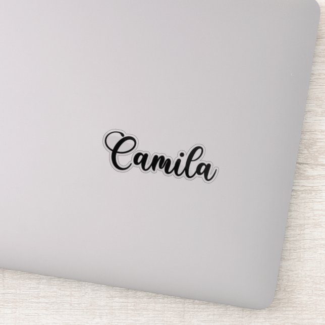 Camila Name - Handgeschriebene Kalligrafie Aufkleber (Detail)