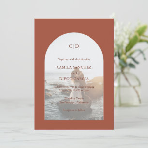 Camila Rust Arch Moderne Hochzeit Einladung