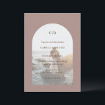 Camila Taupe Arch Moderne Hochzeit Einladung<br><div class="desc">Moderne Hochzeitseinladung mit Ihrem Monogramm und Ihren Details über Ihr Lieblings-Foto in einem Bogen über einem taupe Hintergrund. Die Vorlage enthält ein überlagertes Layout, mit dem der Text über dem Bild angezeigt werden kann und das im Designbearbeitungstool entfernt werden kann. Dieses schlichte und dennoch elegante Design mit erdigen Wüstenfarben eignet...</div>