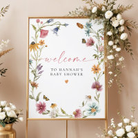 CAMILLA Boho Wildblume Girl Baby Dusche Willkommen