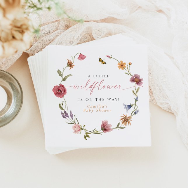 CAMILLA Butterfly Wildblume Girl Baby Dusche Serviette (Von Creator hochgeladen)