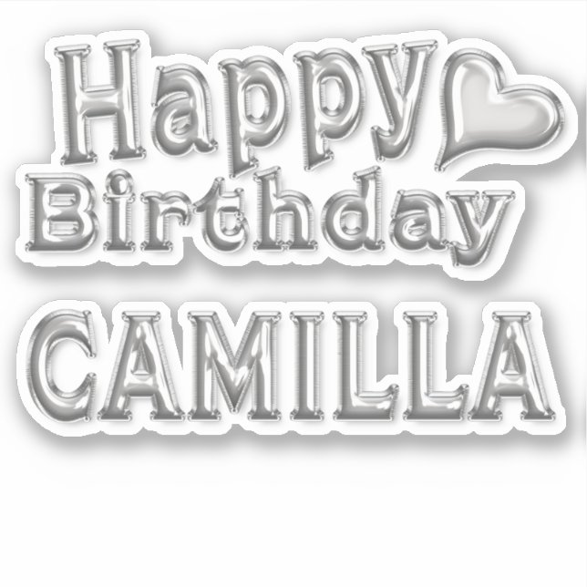 Camilla Happy Birthday Autocollants (Devant)