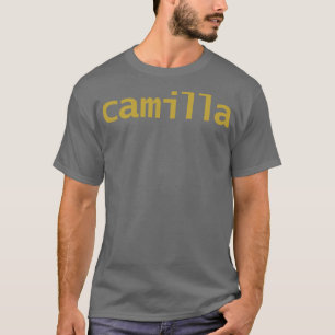 Camilla Minimal Typografie Gold Text T-Shirt