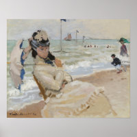 Camille am Strand von Trouville (1870)