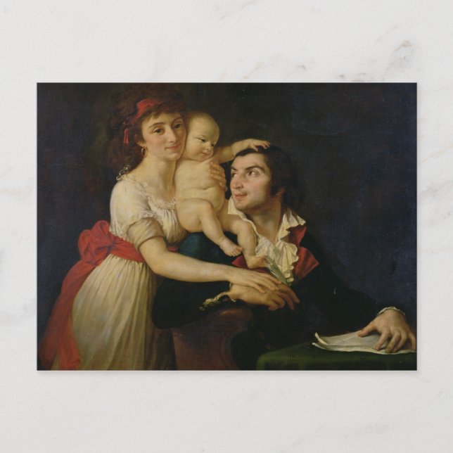 Camille Desmolins Ehefrau Lucile und ihre Postkarte (Vorderseite)