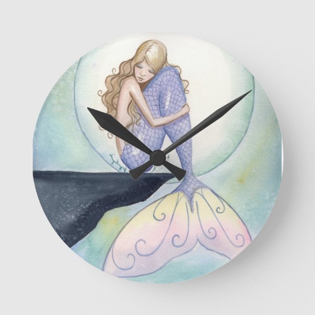 Camille Grimshaw an der Erholungs-Uhr Runde Wanduhr (Vorderseite)
